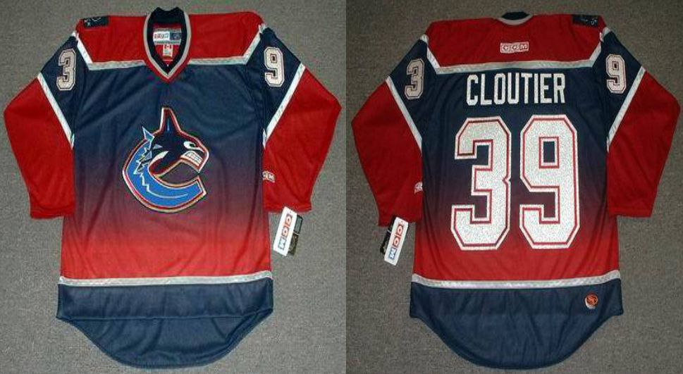 2019 Men Vancouver Canucks #39 Cloutier Red CCM NHL jerseys->vancouver canucks->NHL Jersey